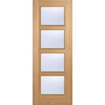 Vancouver Internal Glazed Prefinished Oak 4 Lite Door - 762 x 1981mm