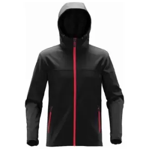 Stormtech Mens Orbiter Hooded Soft Shell Jacket (M) (Black/Bright Red)