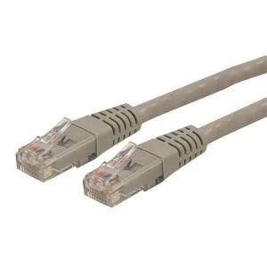 StarTech 35 Feet Molded Cat6 UTP Patch Cable ETL Verified Grey