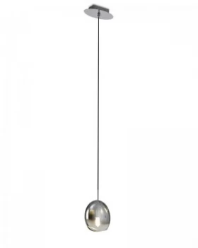 Ceiling Pendant 14cm Round, 1 x G9 (Max 8W) Chrome Glass