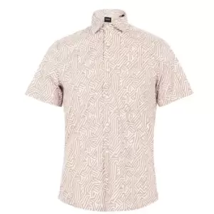 Boss Boss Rash Regular Short Sleeve Shirt - Beige