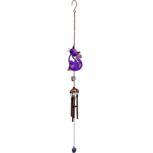 Purple Slinky Cat Windchime