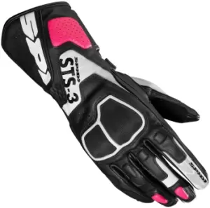 Spidi STS-3 Ladies Motorcycle Gloves, black-pink, Size L for Women, black-pink, Size L for Women