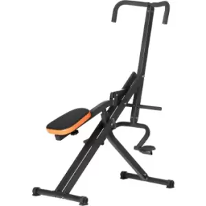 Homcom - Total Crunch Exercise Machine Squat Machine Adjustable Seat Abs Trainer - Black