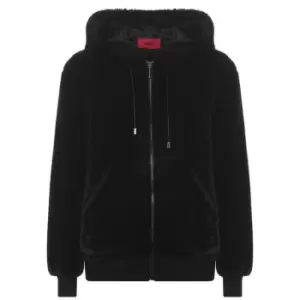 HUGO Fionas 1 Fur Bomber Jacket - Black