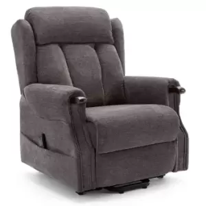 Halton Fabric Dual Motor Rise Recliner - Charcoal