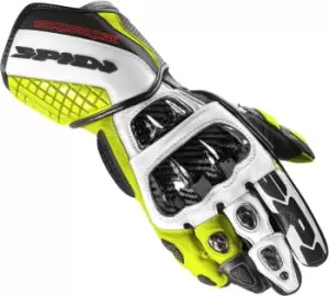 Spidi Carbo Track Evo Motorcycle Gloves, black-yellow, Size S, black-yellow, Size S