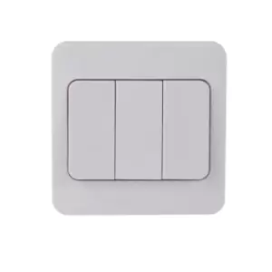 Schneider LWM 10AX 3G 2W Wide Rocker Switch White - GGBL1032W