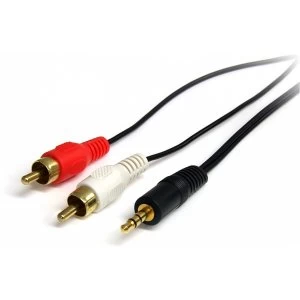 StarTech 3ft Stereo Audio Cable (3.5mm Male to 2x RCA Male)