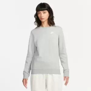 Nike Sportswear Club Fleece Womens Crew-Neck Sweatshirt - Grey