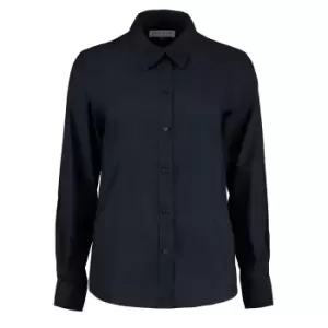 Kustom Kit Ladies Workwear Oxford Long Sleeve Shirt (20) (French Navy)