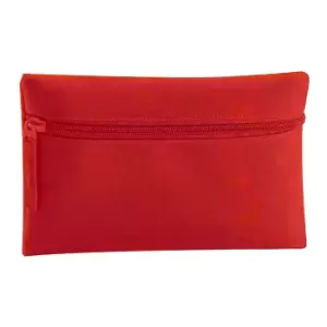 Quadra Classic Zip Up Pencil Case (One Size) (Classic Red)