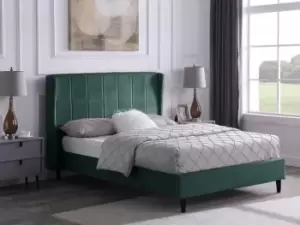 Seconique Amelia 5ft King Size Green Fabric Bed Frame