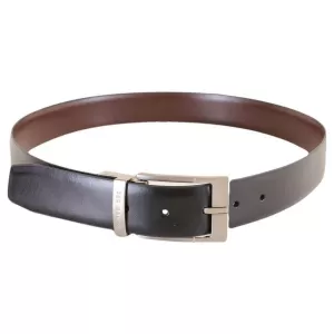 Ted Baker Connary Reversible Leather Belt - Black/Brown, Black/Brown, Size 30, Men