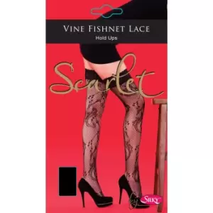Silky Womens/Ladies Scarlet Vine Hold Ups (1 Pair) (Medium (5ft-5ft8a)) (Black)