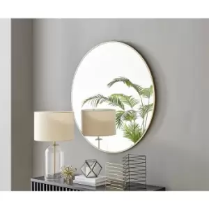 Furniturebox Emma 100cm Round Art Deco Gold Frame Wall Mirror Hallway Living Room Dining Room Bedroom