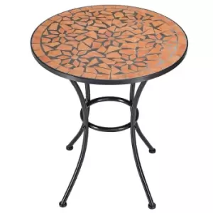 Roma Round Mosaic Table Metal Stone Mosaic Weatherproof Garden Balcony Patio Mediterranean Design Outdoor Furniture 60cm Stylish Robust