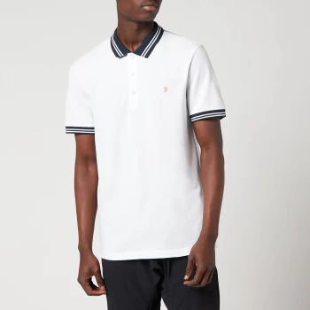 Farah Mens Stanton Polo Shirt - White - S