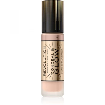 Revolution Conceal Glow Foundation F4