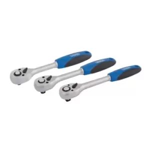 Draper 72-Tooth Reversible Soft Grip Ratchet Set (3 Piece)