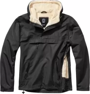 Brandit Windbreaker Sherpa Jacket, black, Size XL, black, Size XL