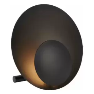 Matt Black Small Modern Table Lamp Light - Integrated LED - 3000K Warm White