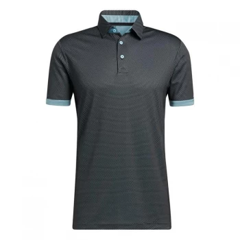 adidas 2 Tone Mesh Polo Shirt Mens - Hazy Sky