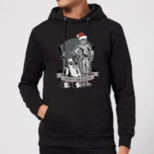 Star Wars Happy Holidays Droids Christmas Hoodie - Black - XXL