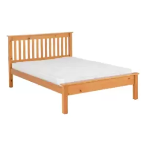 Seconique Monaco 4'6" Low End Bed - Antique Pine