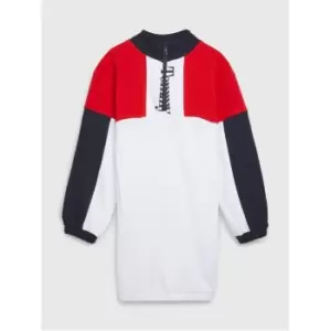 Tommy Hilfiger Colorblock Sweat Dress - White