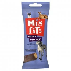 Misfits Wonky Chomp Medium Dog Treats Beef 2x85g