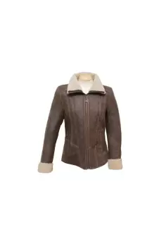 Krissy Aviator Sheepskin Coat