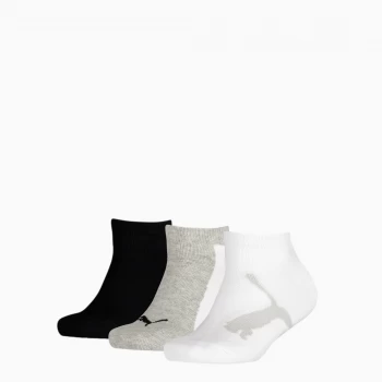 PUMA Kids Bwt Sneaker - Trainer Socks 3 Pack, White/Grey/Black, size 12-1.5, Clothing