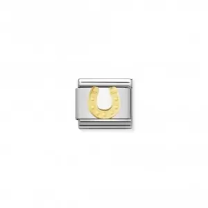 Nomination Composable Classic Good Luck 18K Gold Danish Horseshoe Link 030115/11