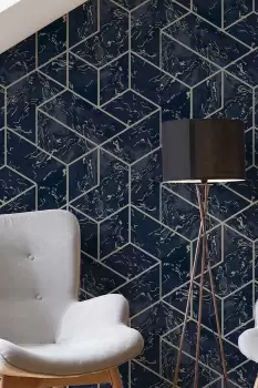 Superfresco Colours Hestia Geo Midnight Wallpaper