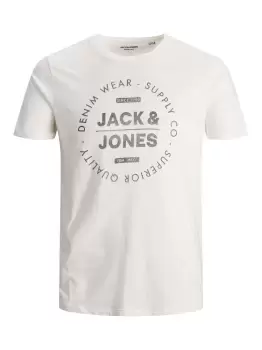 JACK & JONES Slim Fit Logo T-Shirt Men White