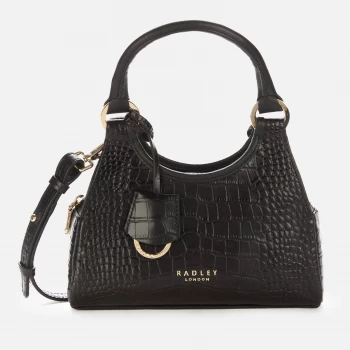 Radley Womens Corsica Remastered Croc Small Ziptop Cross Body Bag - Black