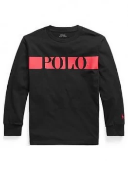 Ralph Lauren Boys Polo Long Sleeve T-Shirt - Black