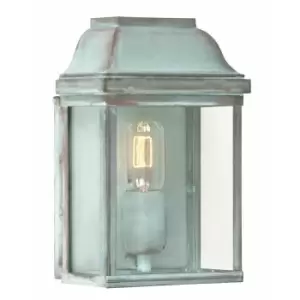 Outdoor IP44 Wall Light Sconce Verdigris LED E27 100W Bulb External d02557