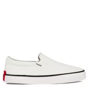 Hugo Dyer Slip On Flats - White