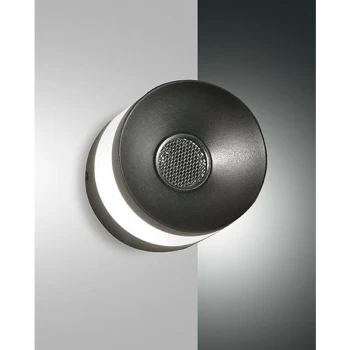 Fabas Luce Lighting - Fabas Luce Billie Integrated LED Wall Light Black Glass