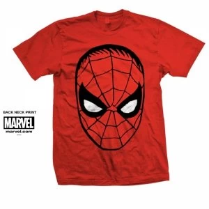 Marvel Comics Spider-Man Big Head Mens Red T Shirt X Large