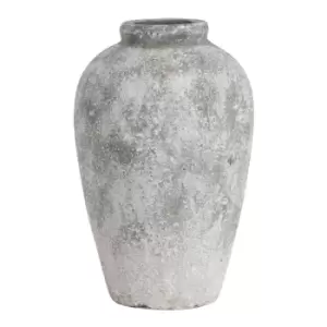 Hill Interiors Tall Aged Ceramic Vase in Stone