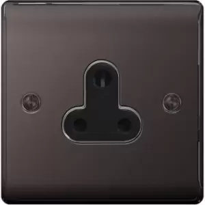 BG Nexus Metal Black Nickel 1 Gang Plug Socket Black Insert 5A - NBN29B