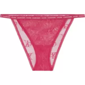 Calvin Klein Mesh Brazilian Logo Briefs - Pink