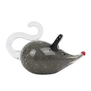 Objets d'Art Glass Figurine - Grey Mouse