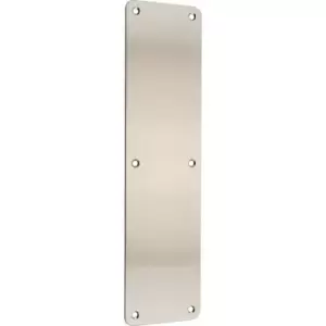 Eclipse Stainless Steel Finger Plate Radius Corners Satin 400x75mm in Silver