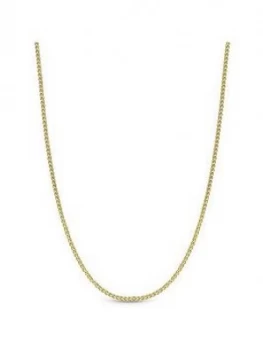 Simply Silver Sterling Silver 925 12Ct Yellow Gold Polished Mini Twist Chain Allway