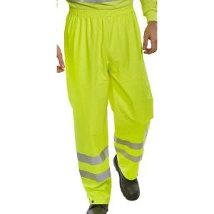 BSeen Over Trousers PU Hi Vis Reflective XL Saturn Yellow Ref