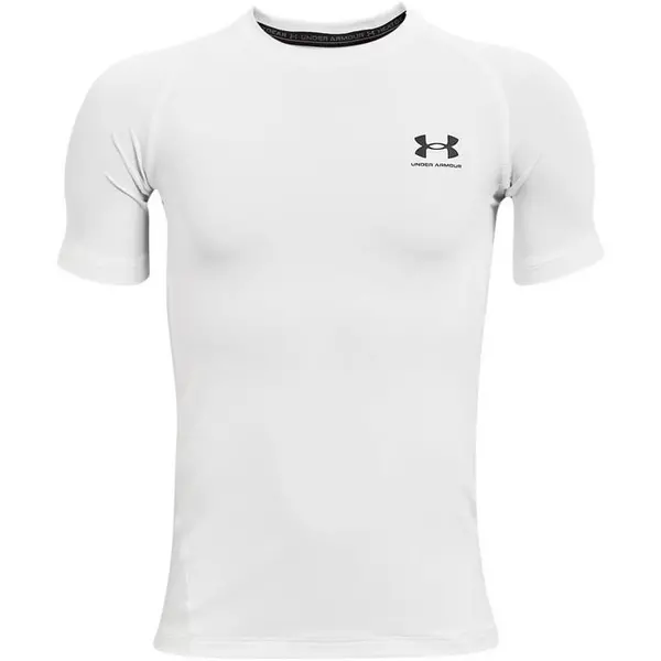 Under Armour Heat Gear Armour Short Sleeve T Shirt Junior Boys Baselayer Tops 7 - 8 Years (S) Black 42726703175